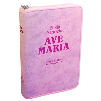 Bíblia Letra Maior Zíper Strike - Rosa
