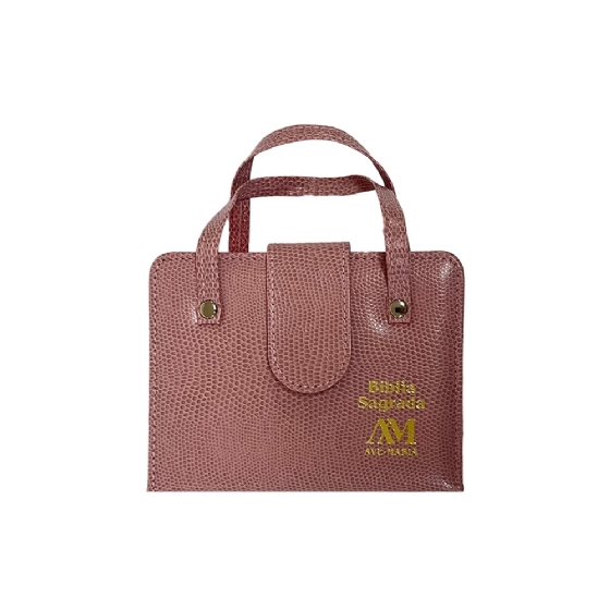 Bíblia com Alça - Bolso - Rosa