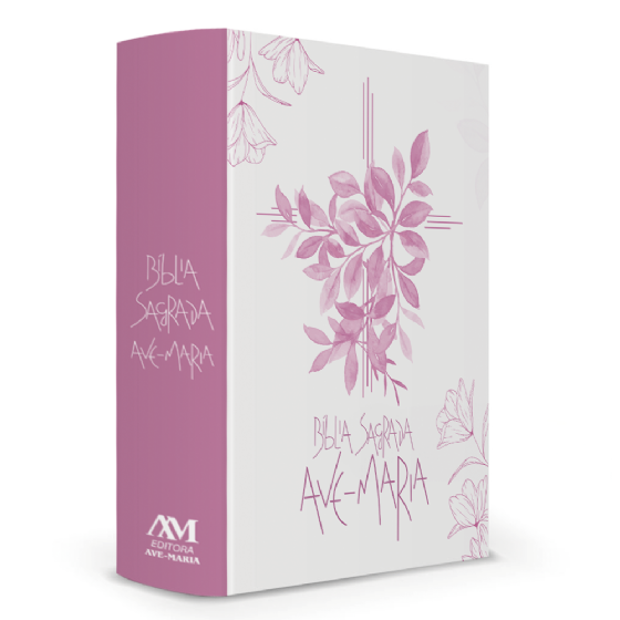 Bíblia Sagrada Ave-Maria - Capa Flores - Rosa