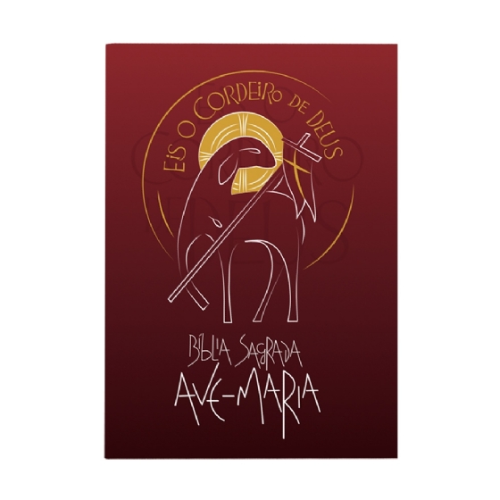 Bíblia Sagrada Ave-Maria - Eis o Cordeiro de Deus - Vermelha