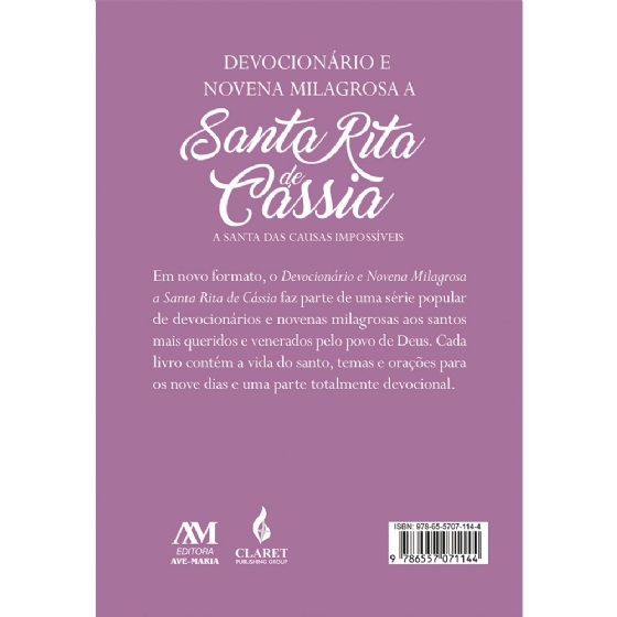 Devocionário e Novena Milagrosa a Santa Rita de Cássia